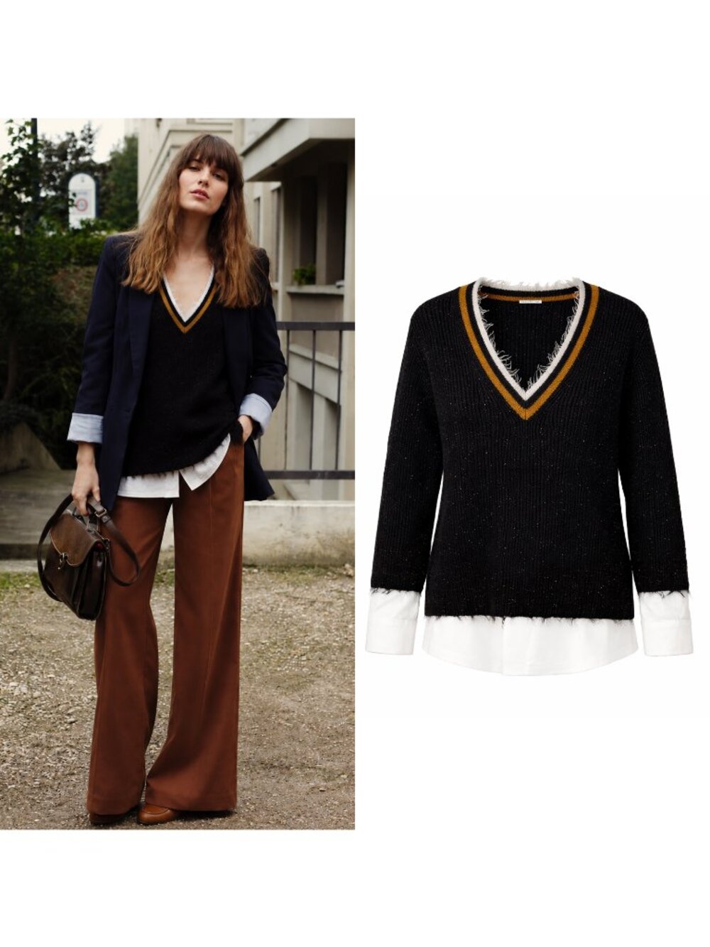 Academia | Luisa Cerano Cricket Sweater | Black Distressed Mohair Pullover NWT